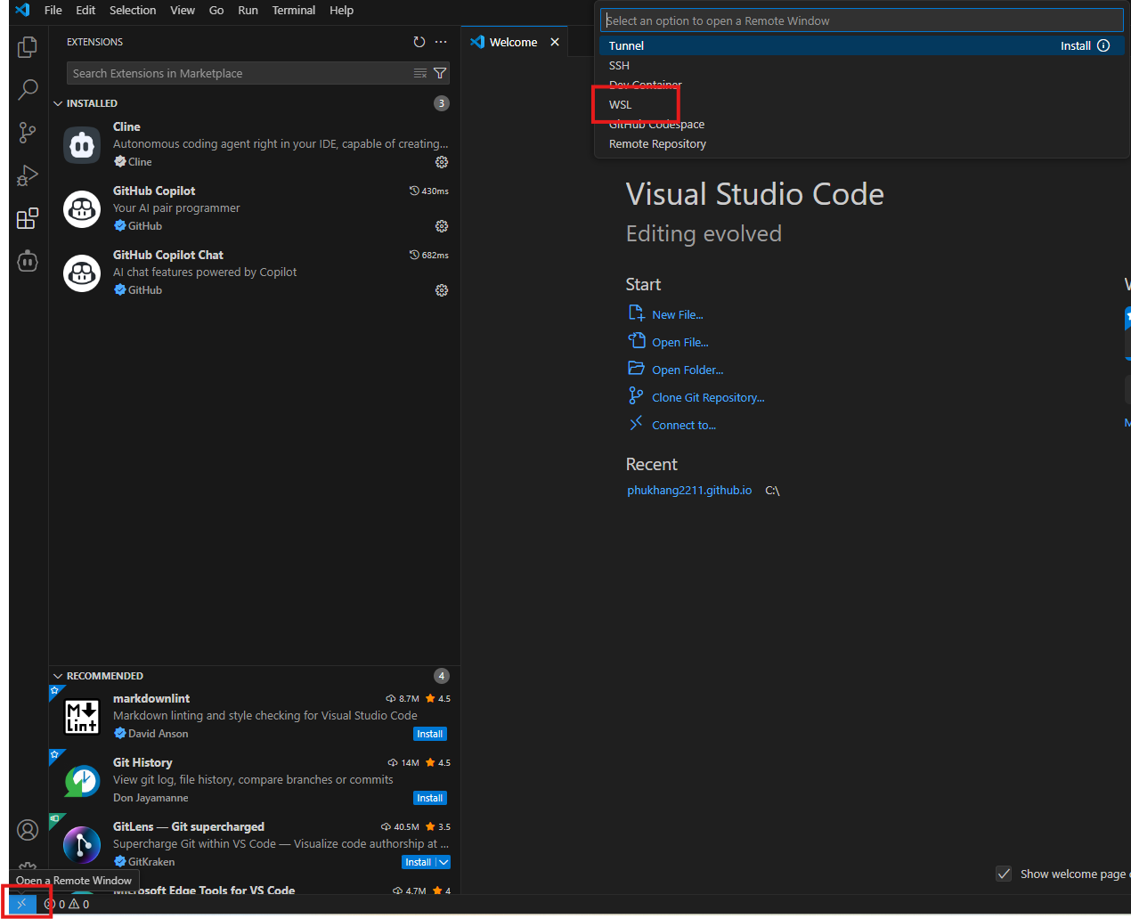 Kết nối VS Code với WSL